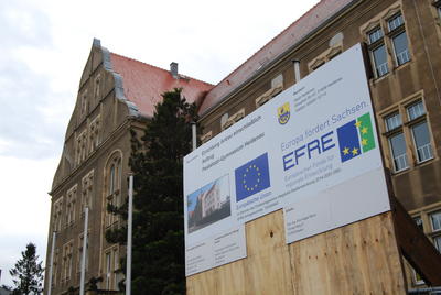 Bild vergrern: Bautafel Pestalozzi-Gymnasium