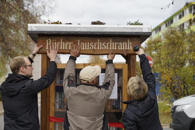 Neuer Büchertauschschrank in Heidenau