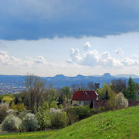 Bild vergrößern: Blick aus Heidenau Großsedlitz in die Sächsische Schweiz