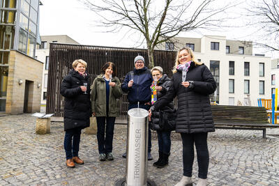 Trinkbrunnen auf dem Marktplatz eingeweiht