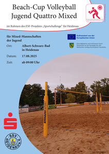 Bild vergr&ouml;&szlig;ern: Beach-Cup Volleyball Jugend Quattro Mixed