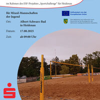 Interner Link zur Veranstaltung: Beach-Cup Volleyball Jugend Quattro Mixed