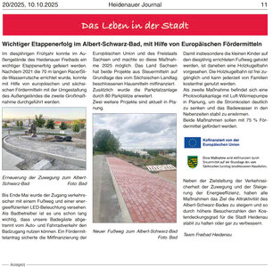 Bild vergrößern: Auszug Heidenauer Journal 20/2025 vom 10.10.2025