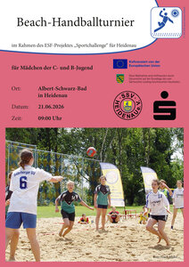 Bild vergr&ouml;&szlig;ern: Beach-Handballturnier f&uuml;r M&auml;dchen der C- und B-Jugend